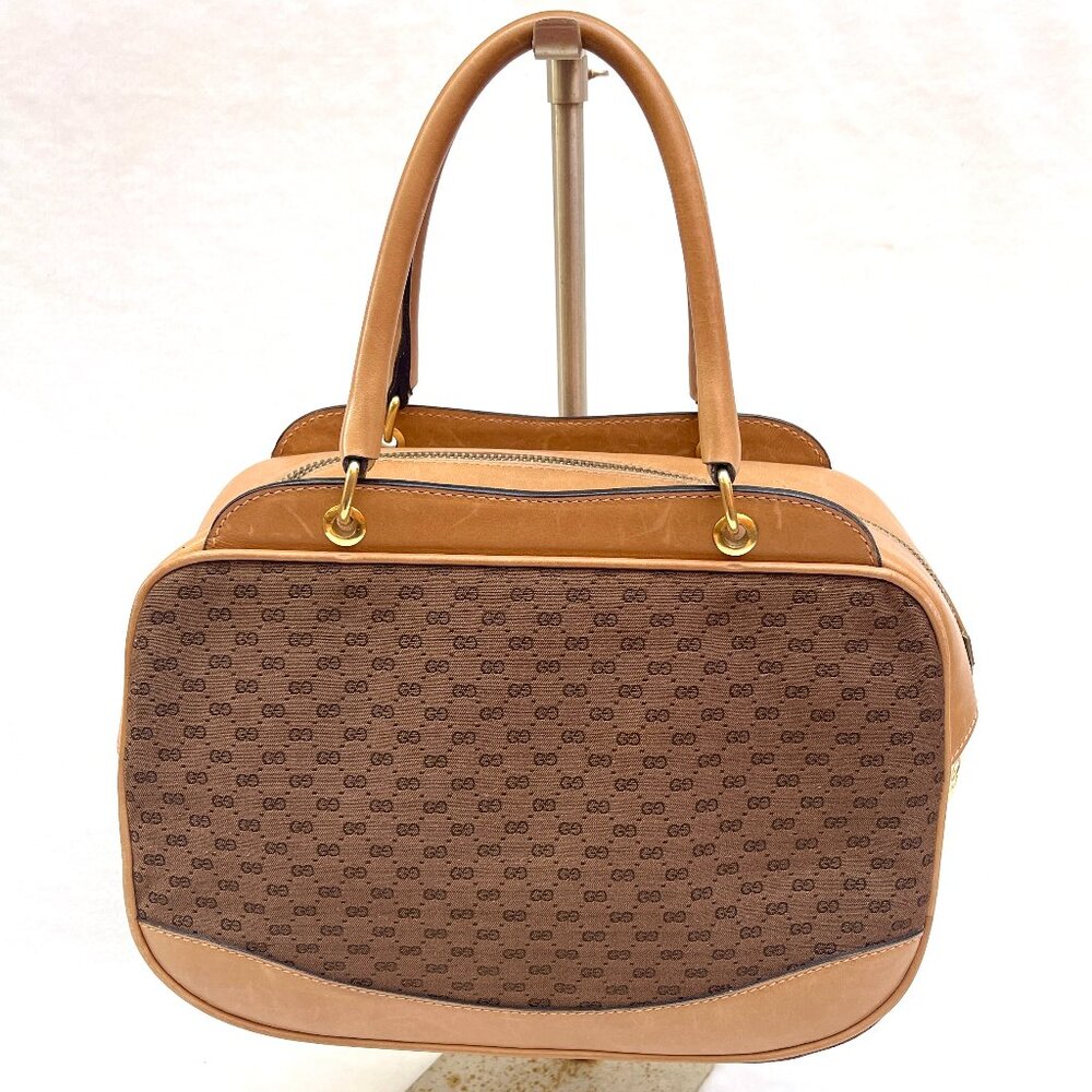 Gucci Micro GG Monogram canvas/leather vintage handbag - Picture 3 of 14